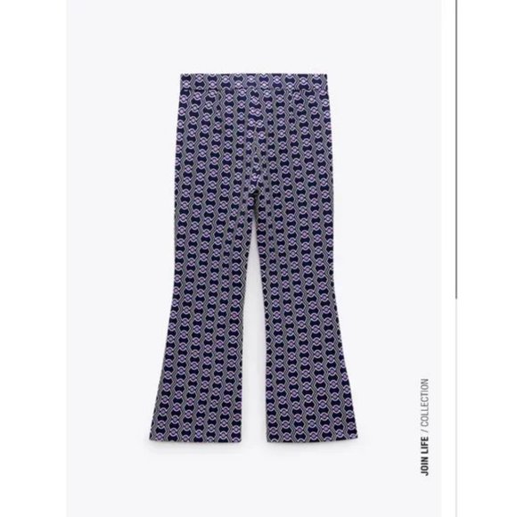 Zara Geometric Print Pants S - Picture 6 of 7